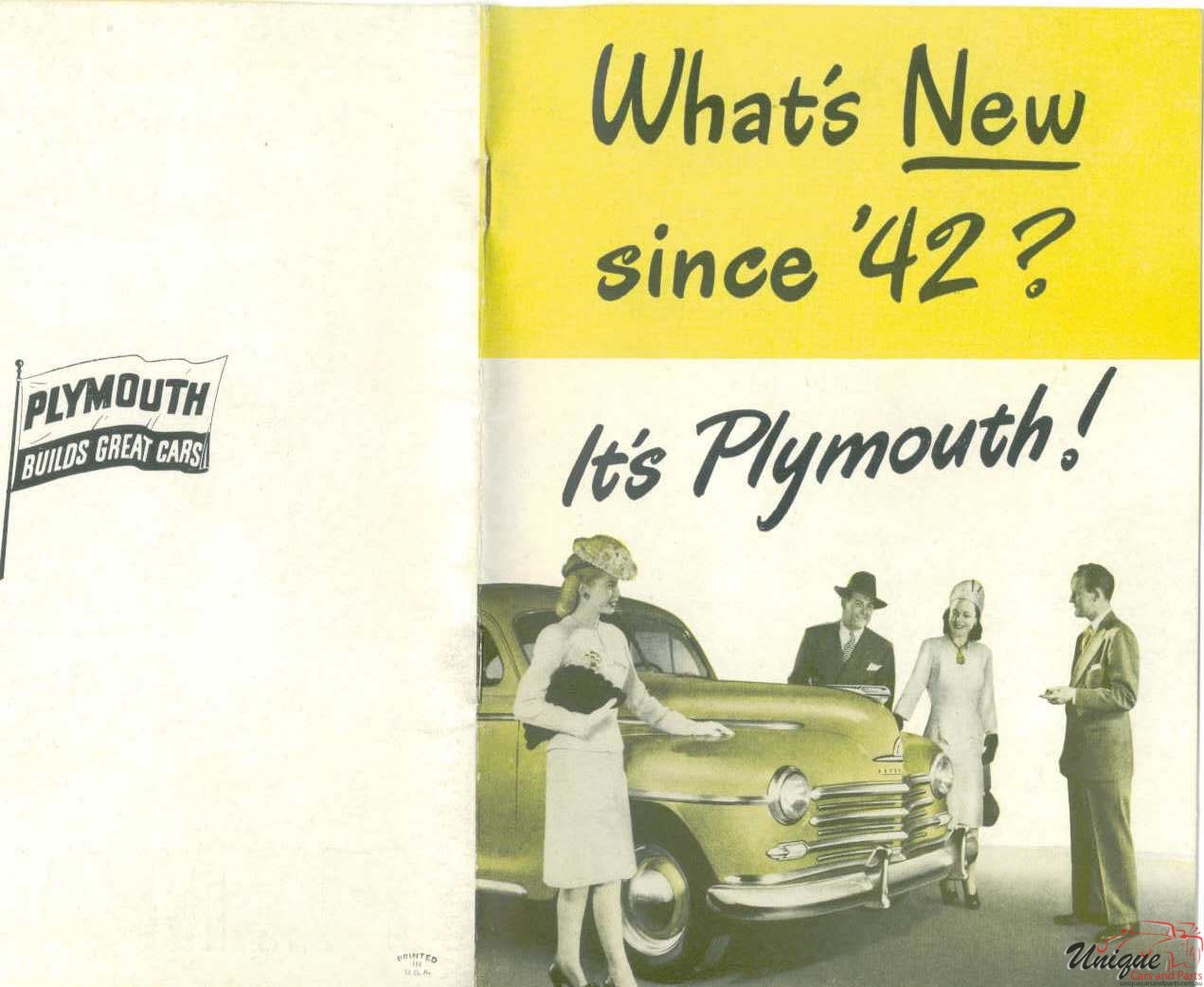 1946 Plymouth What's New Since 42 Brochure Page 1